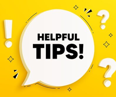 Helpful Tips Tag. Chat Speech Bubble Banner With Questions. Educ